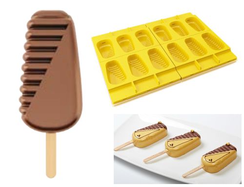 @ Kit Silikon-Matte|-Form Verband | Set für 12 Eis am Stiel | Stieleis 'Acapulco' (40x30cm)