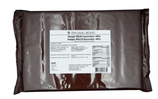 Couverture 'Simply Milk' 40% milch, Block