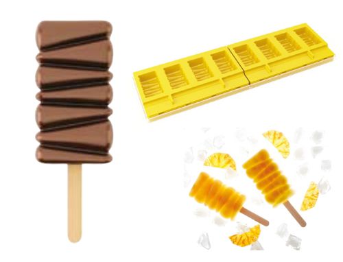 @ Kit Silikon-Matte|-Form Verband | Set für 8 Eis am Stiel | Stieleis 'Maracaibo' (40x12cm)