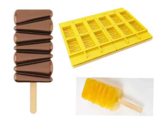 @ Kit Silikon-Matte|-Form Verband | Set für 12 Eis am Stiel | Stieleis 'Maracaibo' (40x30cm)