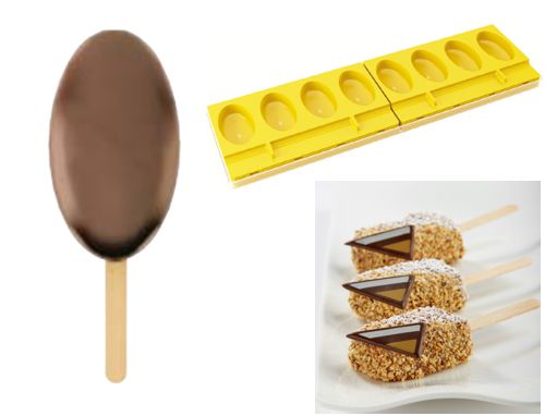 @ Kit Silikon-Matte|-Form Verband | Set für 8 Eis am Stiel | Stieleis 'Waikiki (40x12cm)