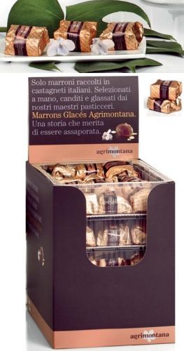 @ Maronen | Kastanien glasiert ganz, einzeln verpackt im Verkaufs- | Thekendisplay (65 Stk)