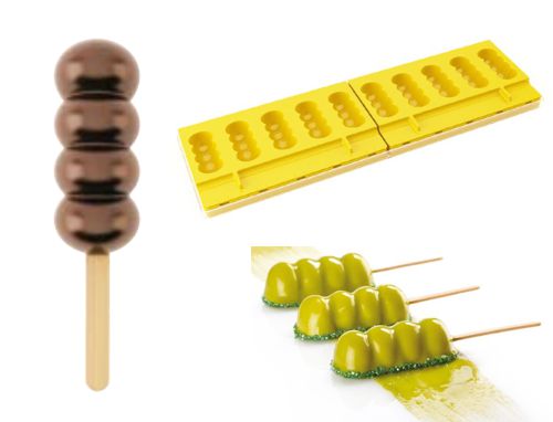 @ Kit Silikon-Matte|-Form Verband | Set für 10 Eis am Stiel | Stieleis 'Bubbles' (40x12cm)