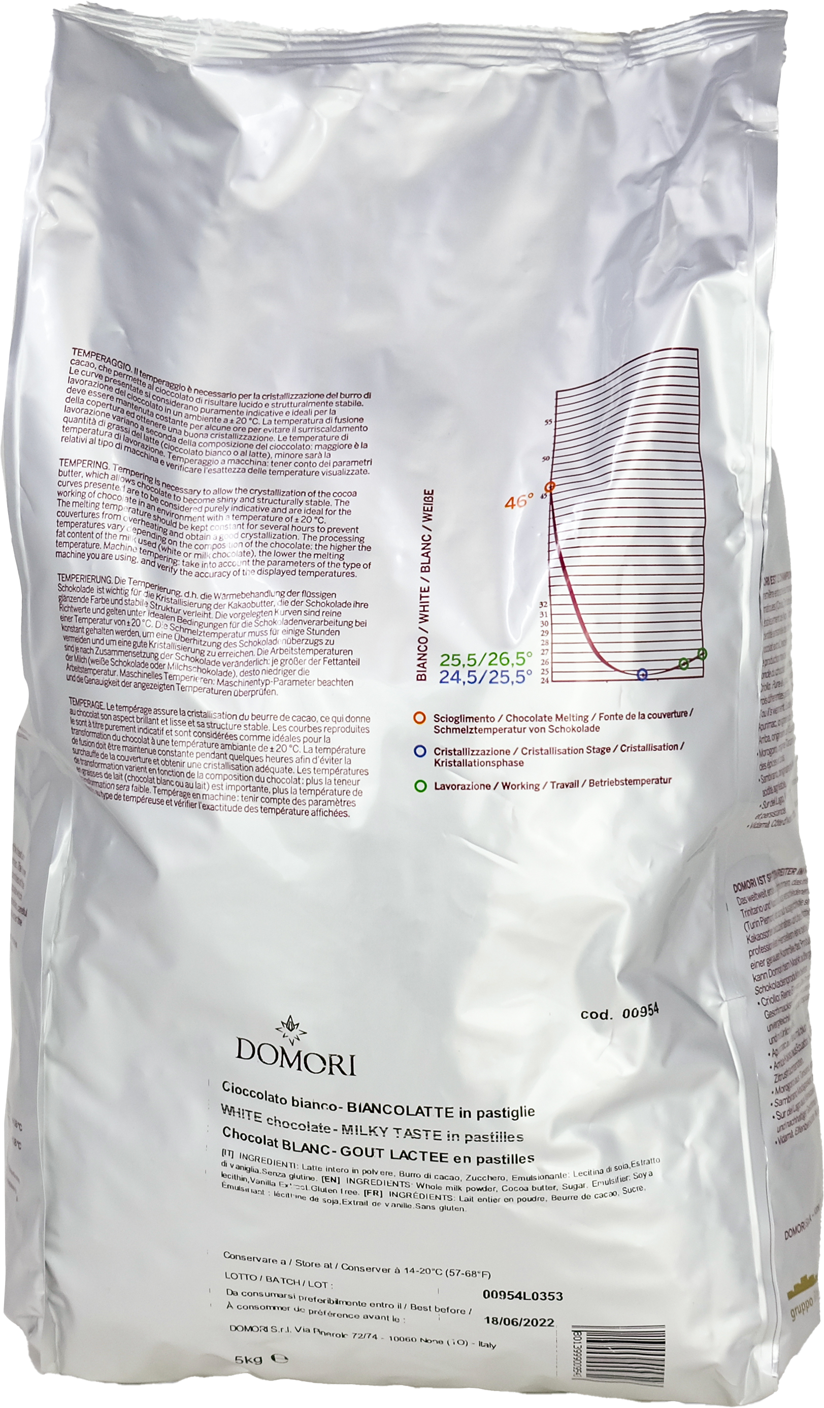 Couverture 'Biancolatte' 35% weiß, Drops | Chips