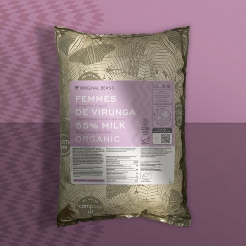 BIO Couverture 'Femmes de Virunga' 55% milch, Drops | Chips