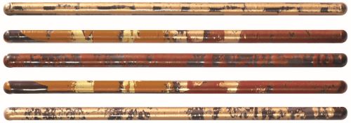 Schoko-Dekor Stäbe bitter orange-rot-gold (144 Stk) 