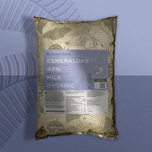 BIO Couverture 'Esmeraldas' 42% milch, Drops | Chips