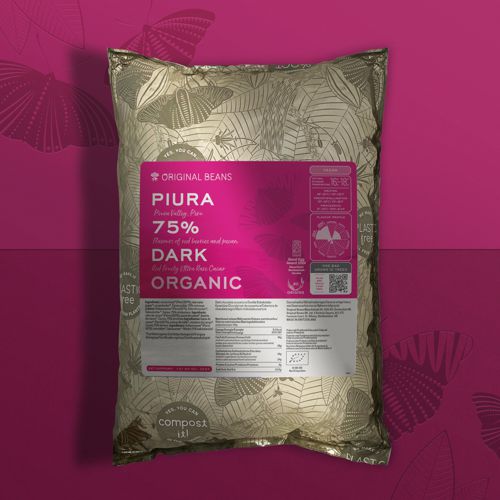 BIO Couverture 'Piura' 75% dunkel | zartbitter, Drops | Chips