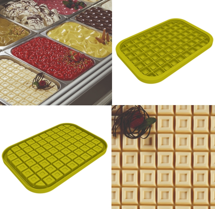 Silikon-Matte | -Form für Eis-& Creme Tafelform 'Tablet' (36,15x25,15x1,85cm)